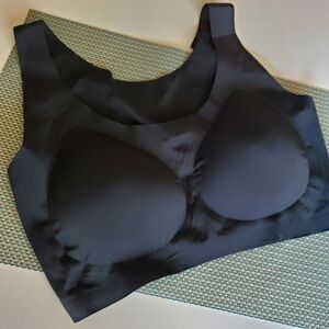 Black Seamless Padded Latex Bra - Women Intimates & Sleepwear